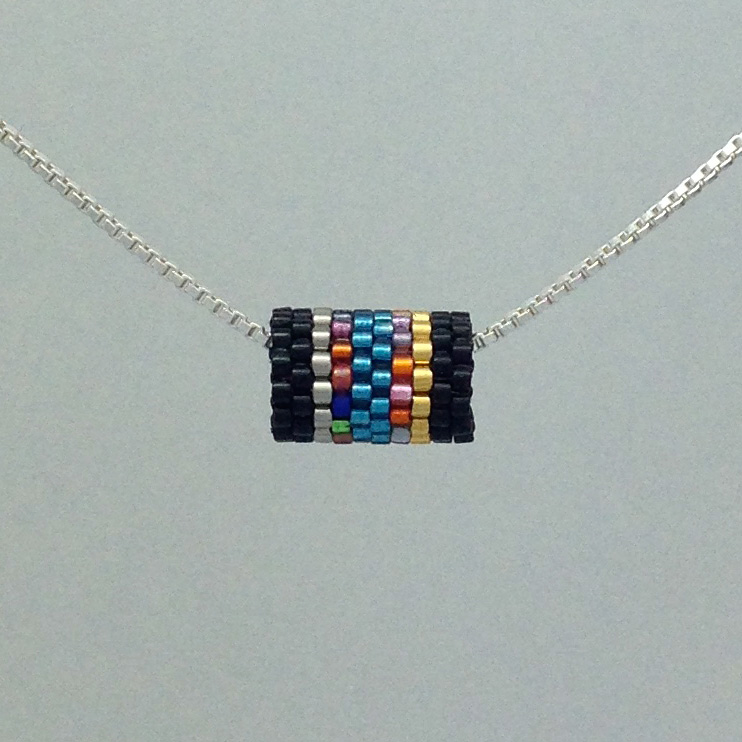 Black, Teal Bead